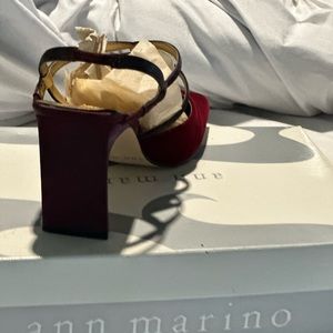 Red velvet heels brand new still in the box